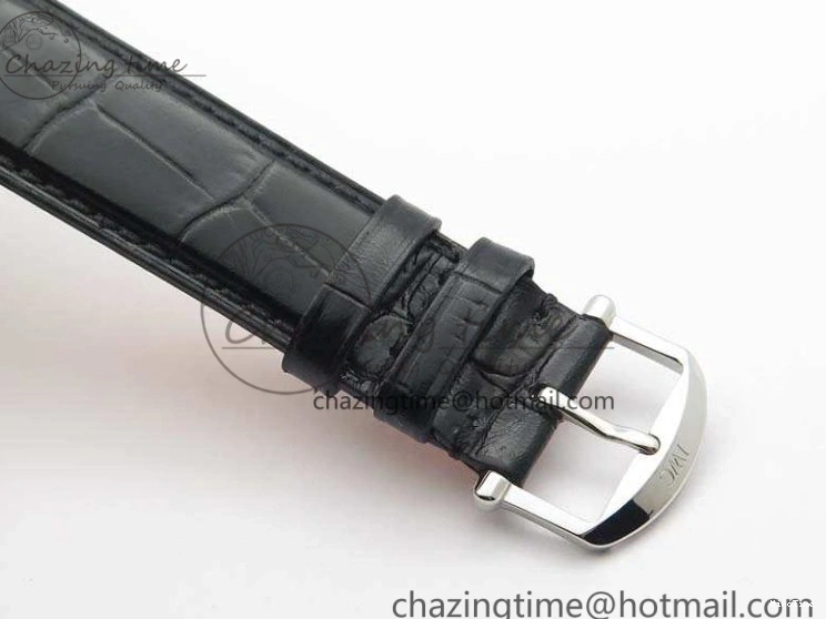 MIROTIME 0202 Tailored Da Vinci IW356601 SS MKF 1:1 Best Edition Black Dial On Black Leather Strap A 7231